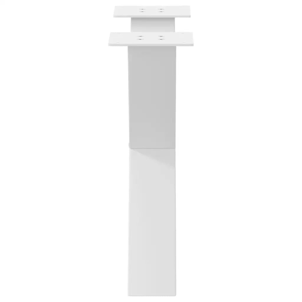 Gambe per Tavolino da Caff¨¨ a X 2 pz-Set di 2 Gamba per Tavolo Bianche 60x(42-43) cm Acciaio