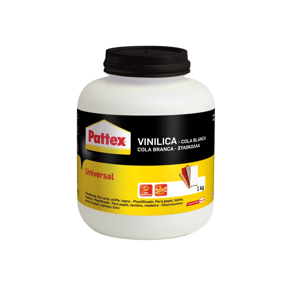 Colla Pattex Vinilica Universale Kg1 Henkel finitura plastica trasparente fai da te