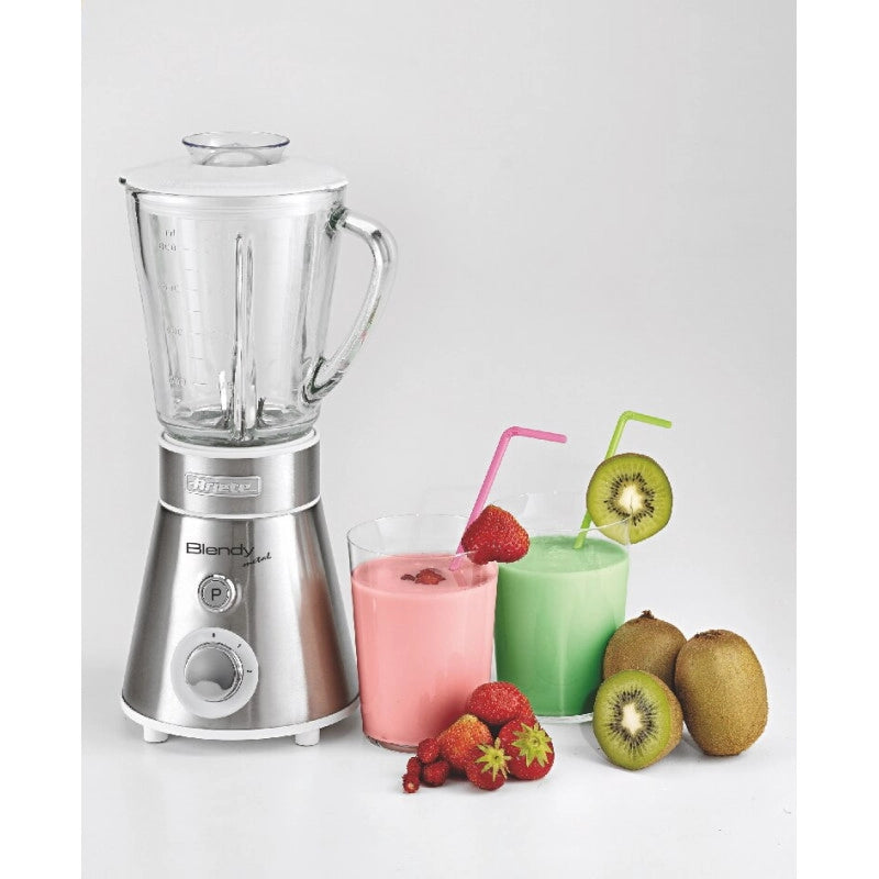 Frullatore - Lame in Acciaio Inox - Tazza in vetro 800ml - 2 velocità + Pulse - 300W - Argento