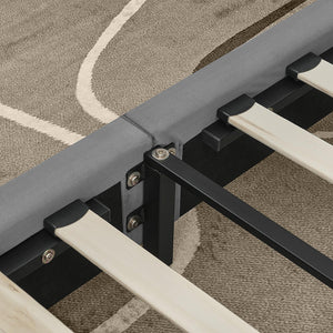 Letto bambino 90x200cm?- Xylo - velluto testiera alta grigio