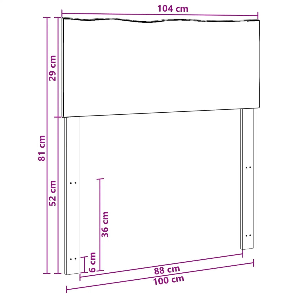 Testiera con bordo vivo ROSTOCK Naturale 100 cm 903267