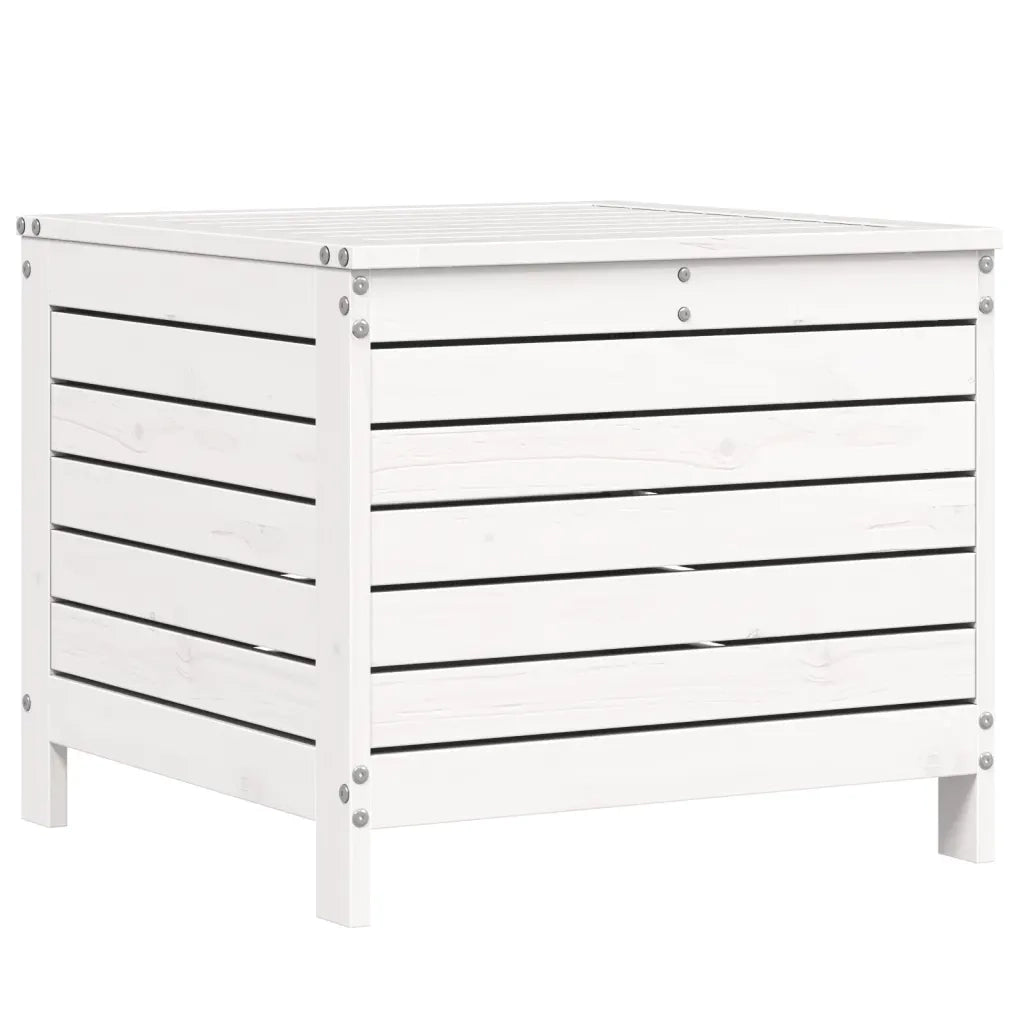 Set Divani da Giardino 7 pz Bianco in Legno Massello di Pino 3250509