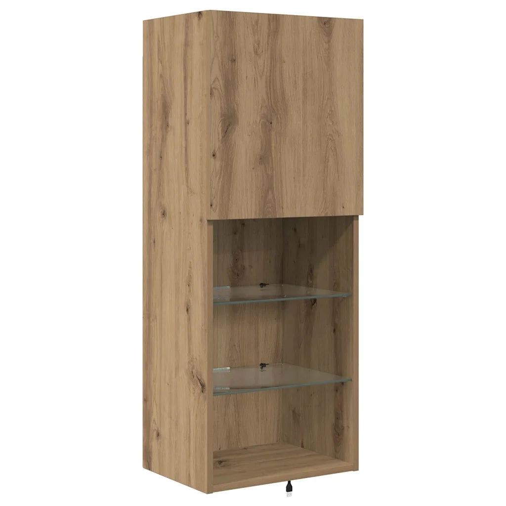 Unità per TV a Muro Rovere artigianale Legno multistrato 3402948