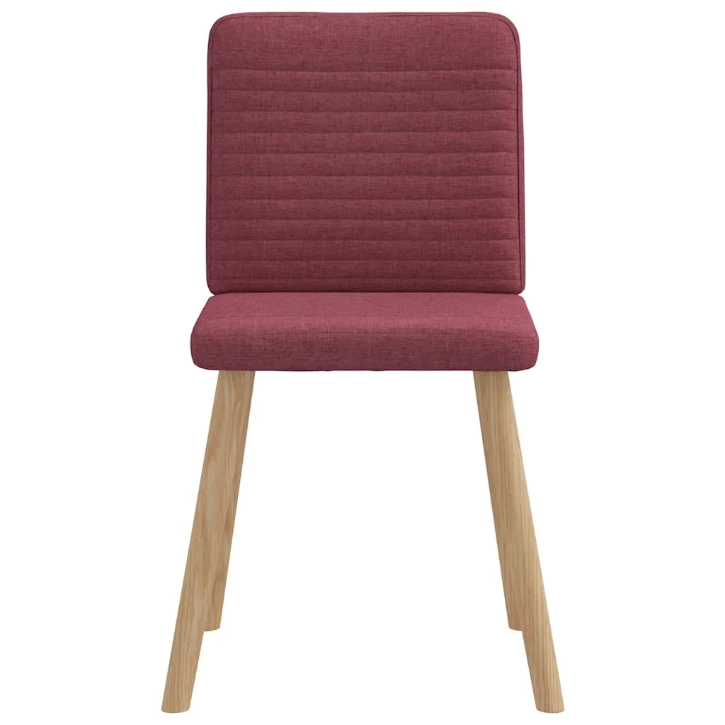Sedie da Pranzo 6 pz Rosso Vino in Tessuto 3315517