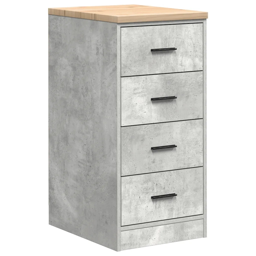 vidaXL Armadietto da Garage Grigio cemento 40x51x85 cm