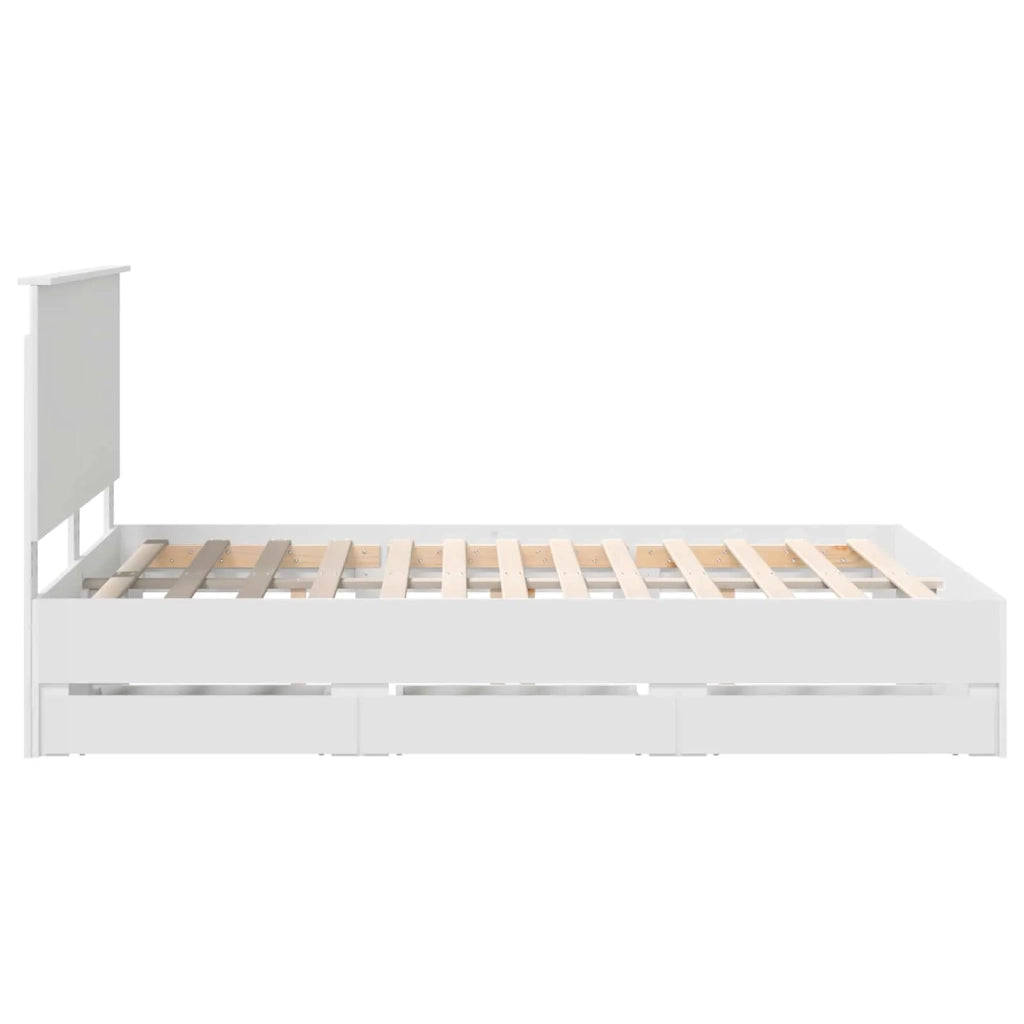 Struttura del letto Bianco 160 x 200 cm Legno Ingegnerizzato