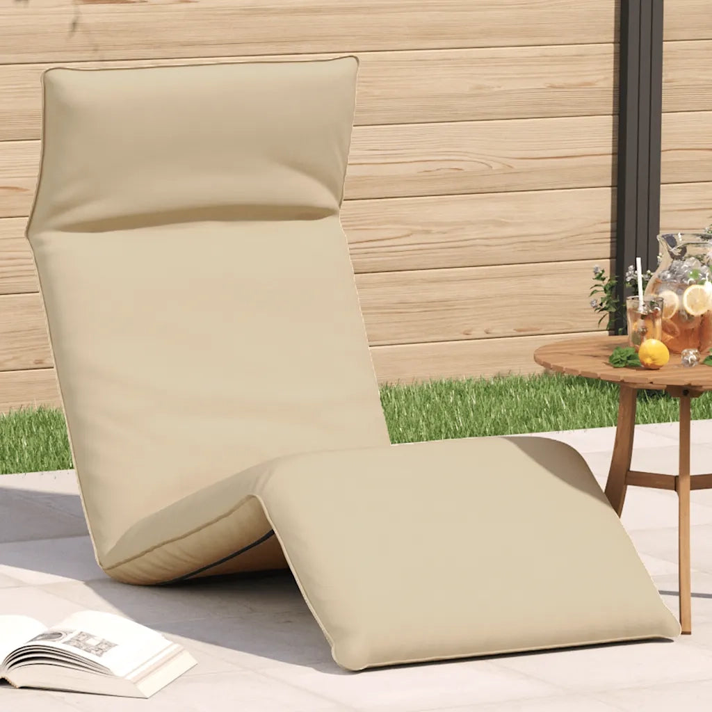 vidaXL Lettino Pieghevole Beige 175x54x8,5 cm in Tessuto Oxford