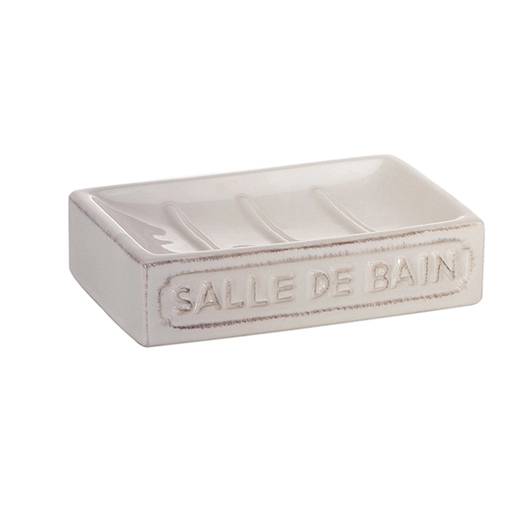 Portasapone d'appoggio in ceramica VV11 Gedy serie VIVIENNE Bianco