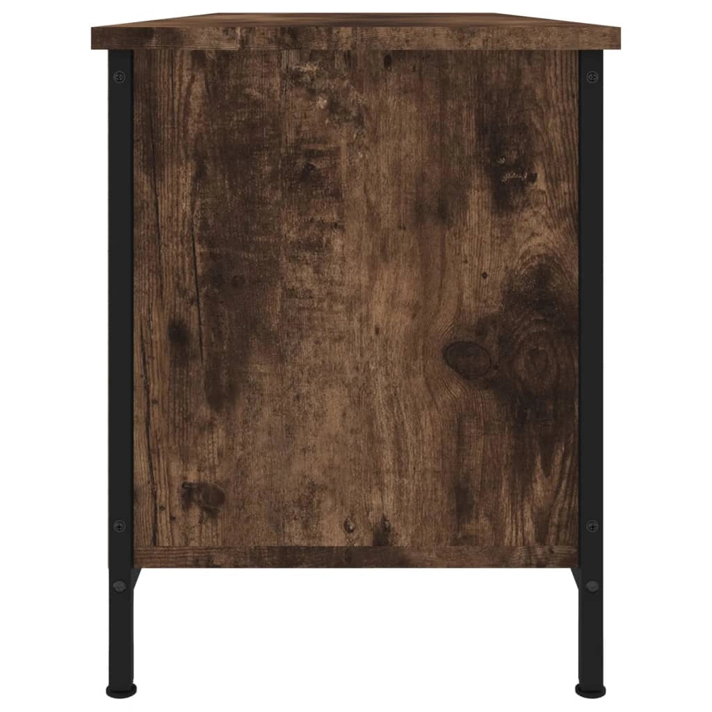Mobile TV multimediale scaffale TV credenza mobile TV sala da pranzo soggiorno camera da letto rovere affumicato 102 x 35 x 45 cm legno ingegnerizzato marrone 02_0027290