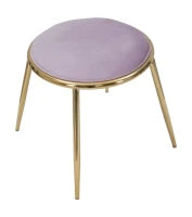 Sgabello Glam Emily Rosa Cm Ø 45X45 (Misura Gambe Cm 45)