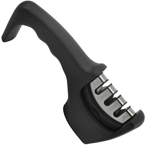 Tre Piastra - Slijper per Coltelli Luxe - Nero - Antiscivolo - Slijper per Coltelli - Affilatrice Coltelli