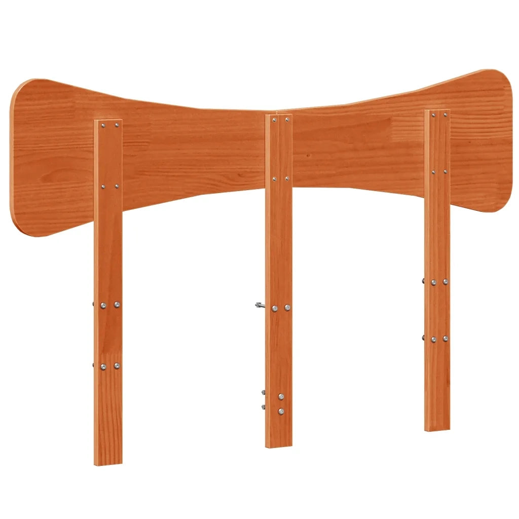 Testiera | Testata Marrone Cera 120 cm in Legno Massello di Pino