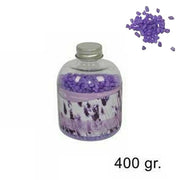 Trade Shop - Set 2 Pezzi Pietrisco Profumato Bottiglia 400gr Fragranza Lavanda Decoro Pietra -