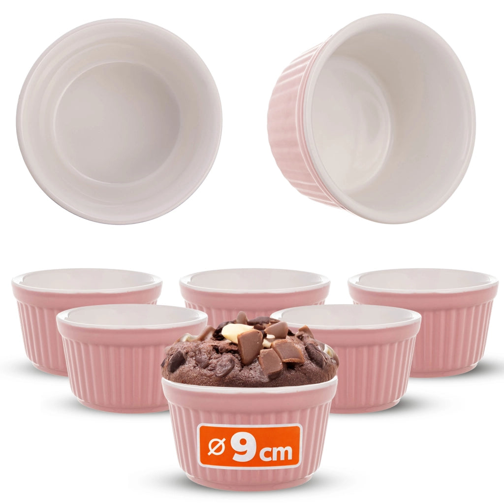 KADAX Ramekins da forno, ciotole da 9 cm, 150 ml, 6 pezzi
