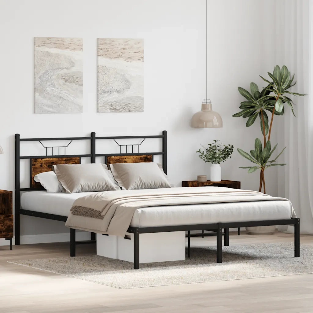 Giroletto senza Materasso Rovere Fumo 137x190 cm in Truciolato