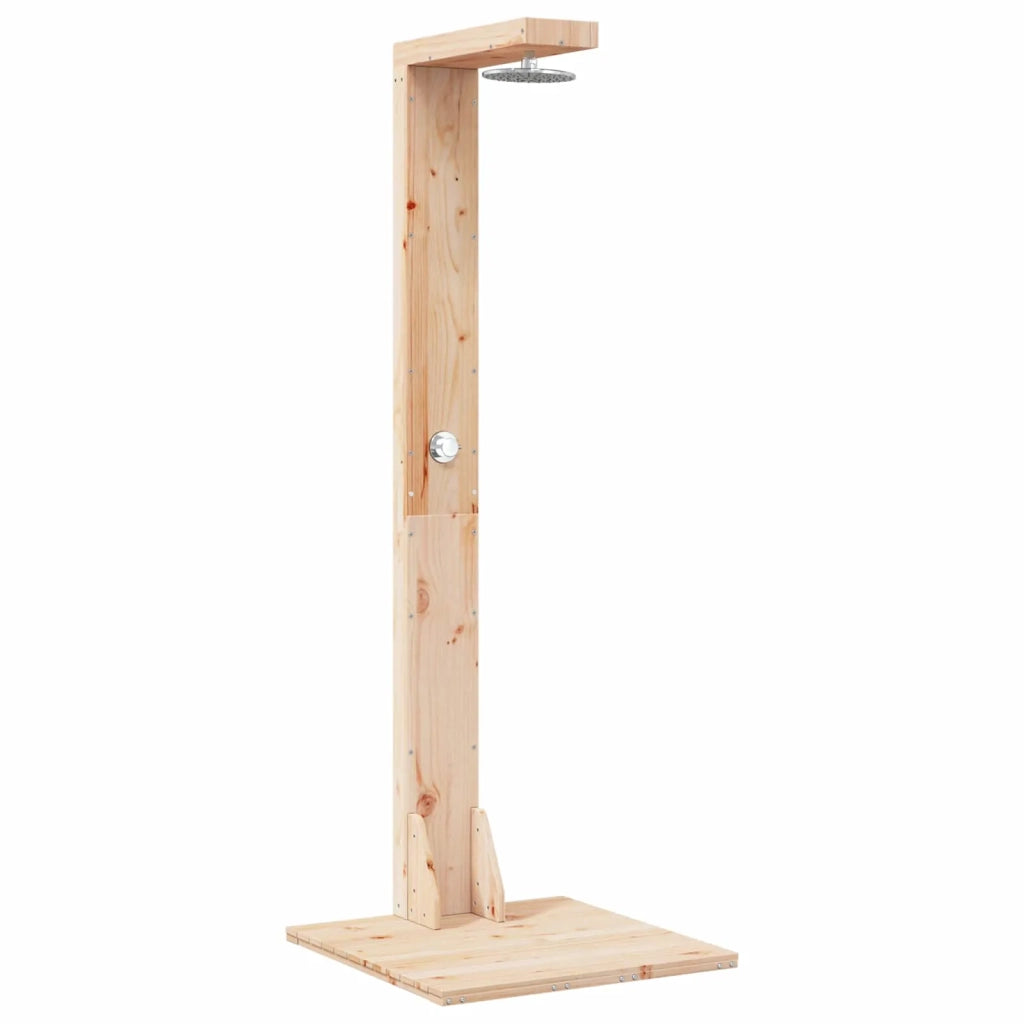 Doccia da esterno 210 cm Legno massello di pino e acciaio inox 886356
