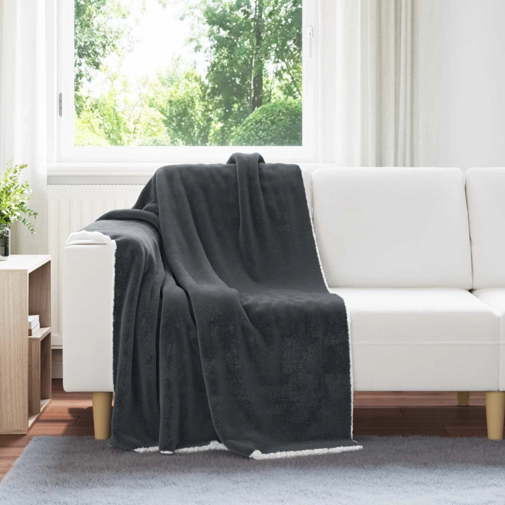 Coperta Grigio scuro 130 x 150 cm Panno 42016981