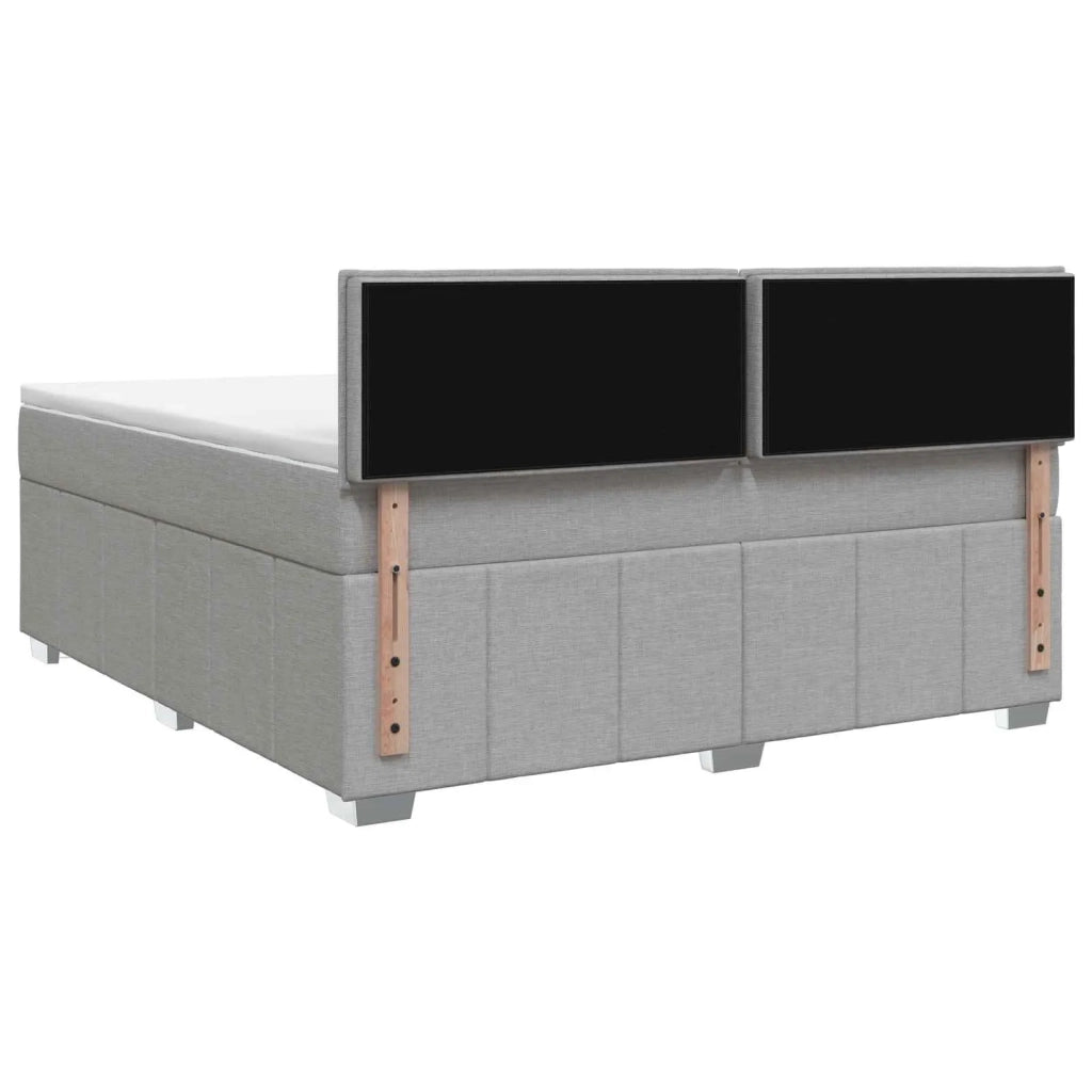 Letto box spring con materasso Grigio Chiaro 140 x 190 cm 3451199