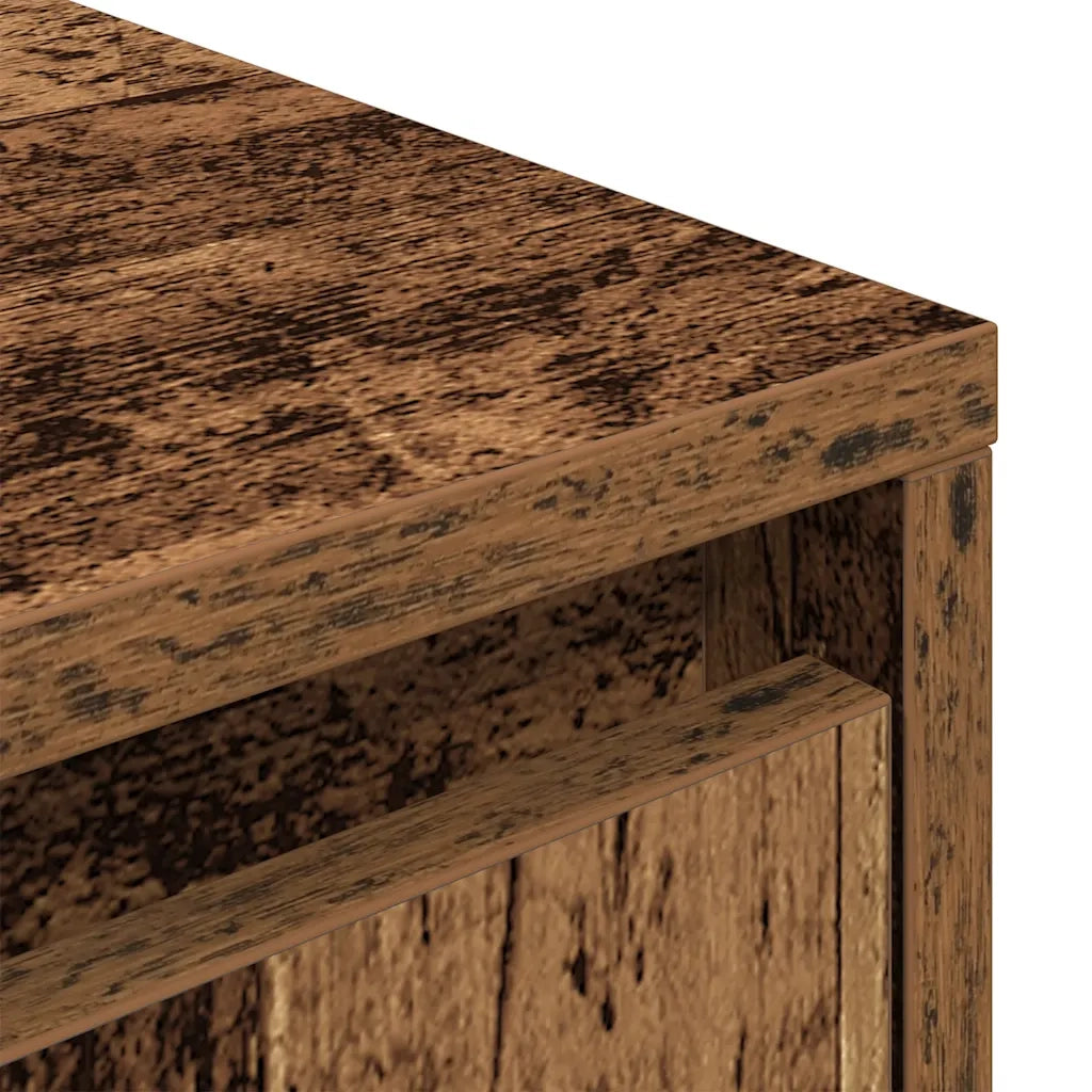 Mobile Porta TV con Luci LED Legno Antico 193,5x41x50 cm 3328442