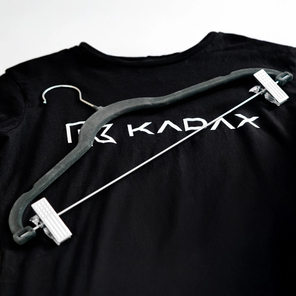 Grucce appendiabiti KADAX con clip per armadio, modello Loft, effetto floccato, 3 pezzi