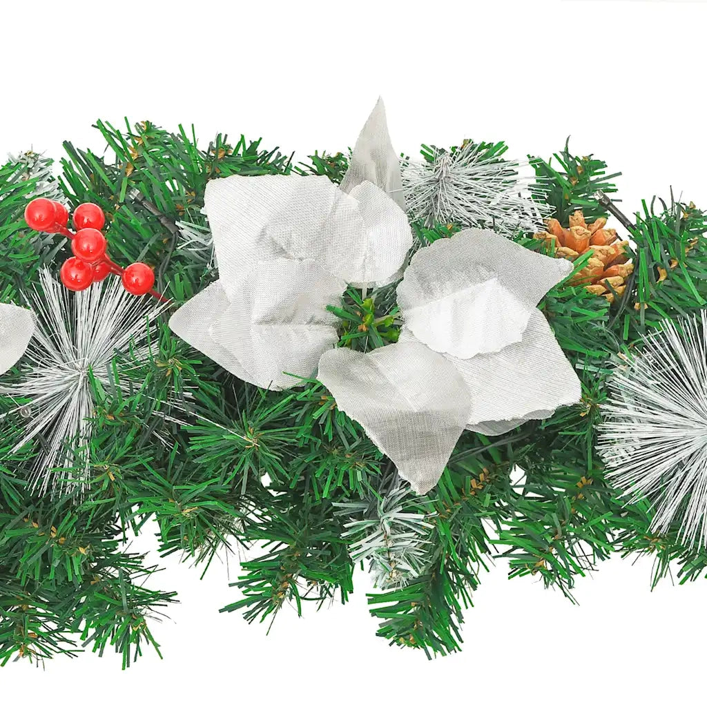 Ghirlanda Natalizia con Luci a LED 2,7 m in PVC Verde 320971