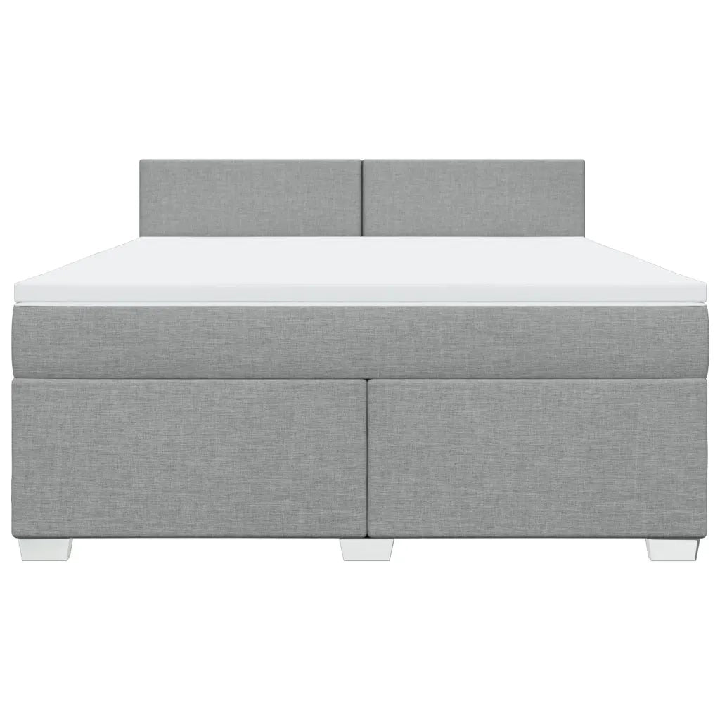 Giroletto a Molle con Materasso Grigio Chiaro180x200 cm Tessuto 3285960