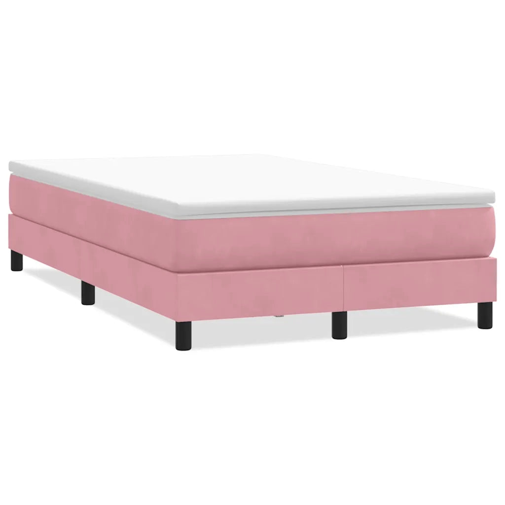 vidaXL Letto a Molle senza Materasso Rosa 120x220 cm in Velluto