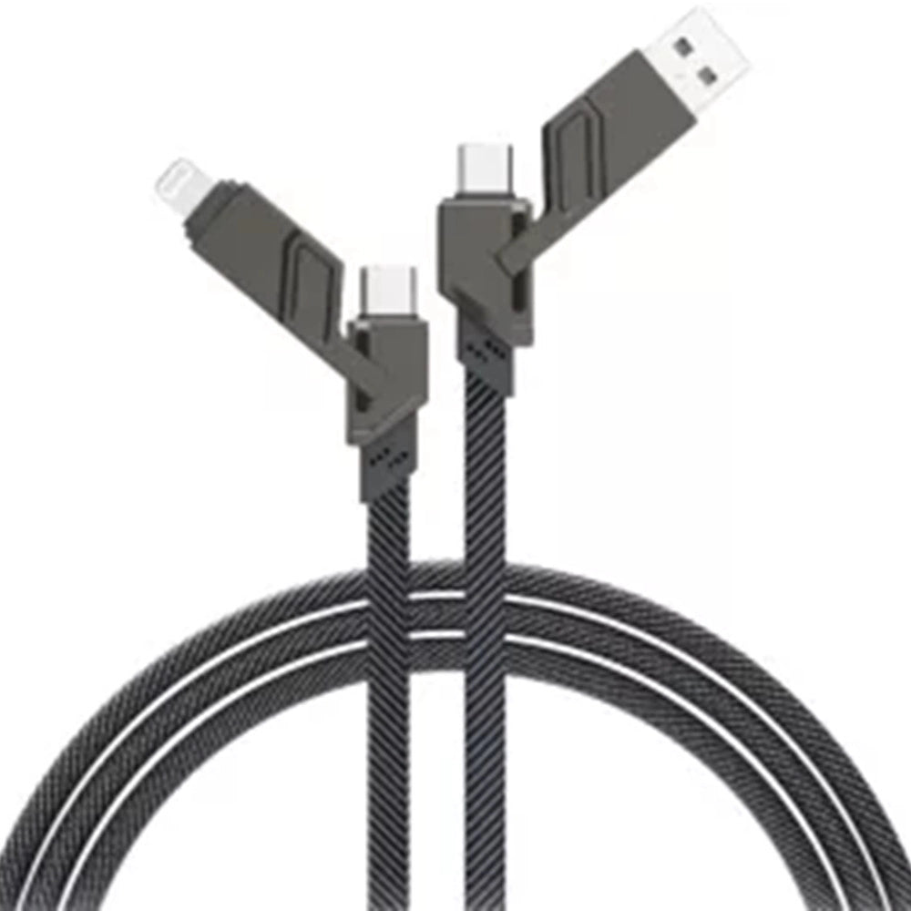 Trade Shop - Cavo Dati Ricarica Lightning Usb Type-c Q-sj886 4 In 1 60 W 100 Cm Multifunzione -