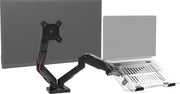 Doppio Supporto Monitor per PC e Laptop | Supporto Ergonomico in Alluminio Regolabile per 2 Schermi | VESA Compatibile 13”-24”