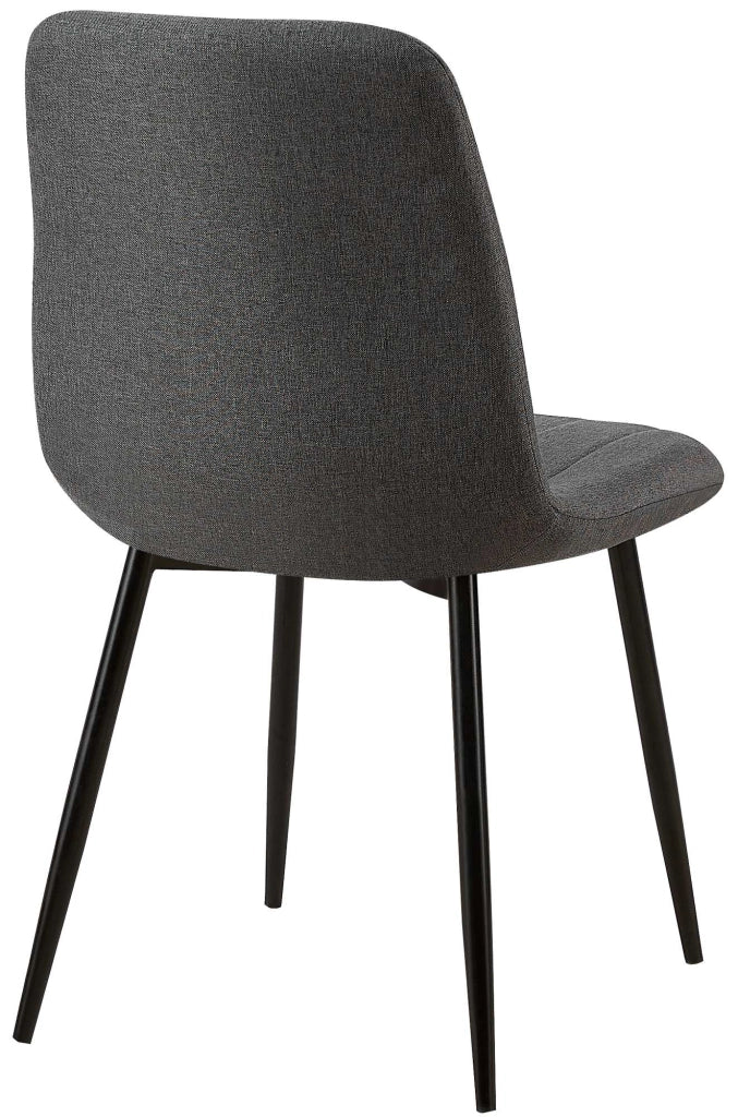 Set di 4 sedie Dijon grigio scuro,Tessuto