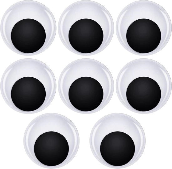 Accessori per Scrapbooking e Artigianato 50 mm Nero Bianco Kunststof Zelfklevend 8 pezzi