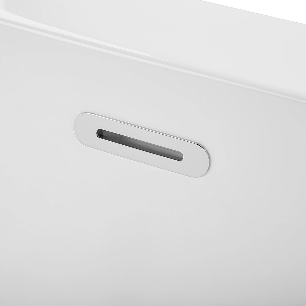 Vasca Da Bagno Nera Sanitaria Acrilica Ovale Singola 170 x 80 cm Con Sistema Di Troppopieno Tubo Di Scarico Design Moderno