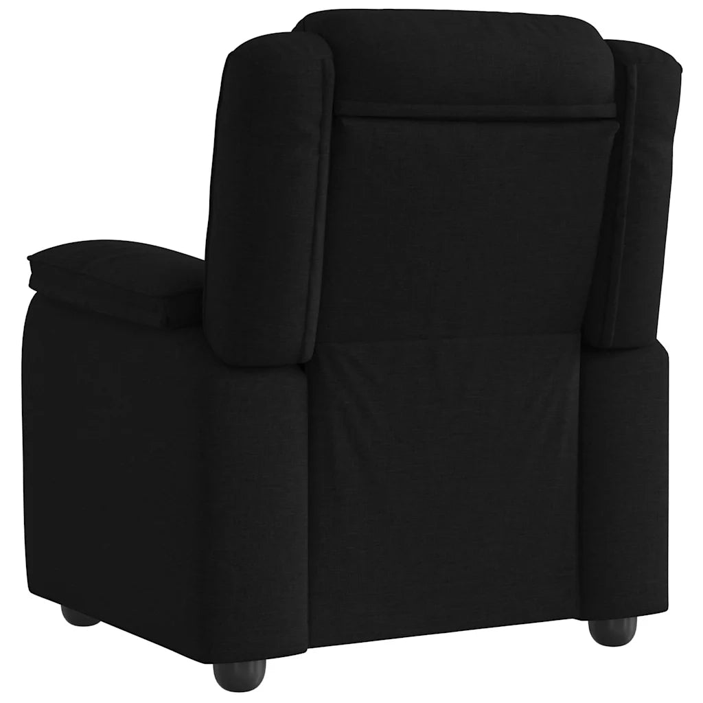 Divano Sedia-Poltrona Reclinabile in Tessuto Nero 595255