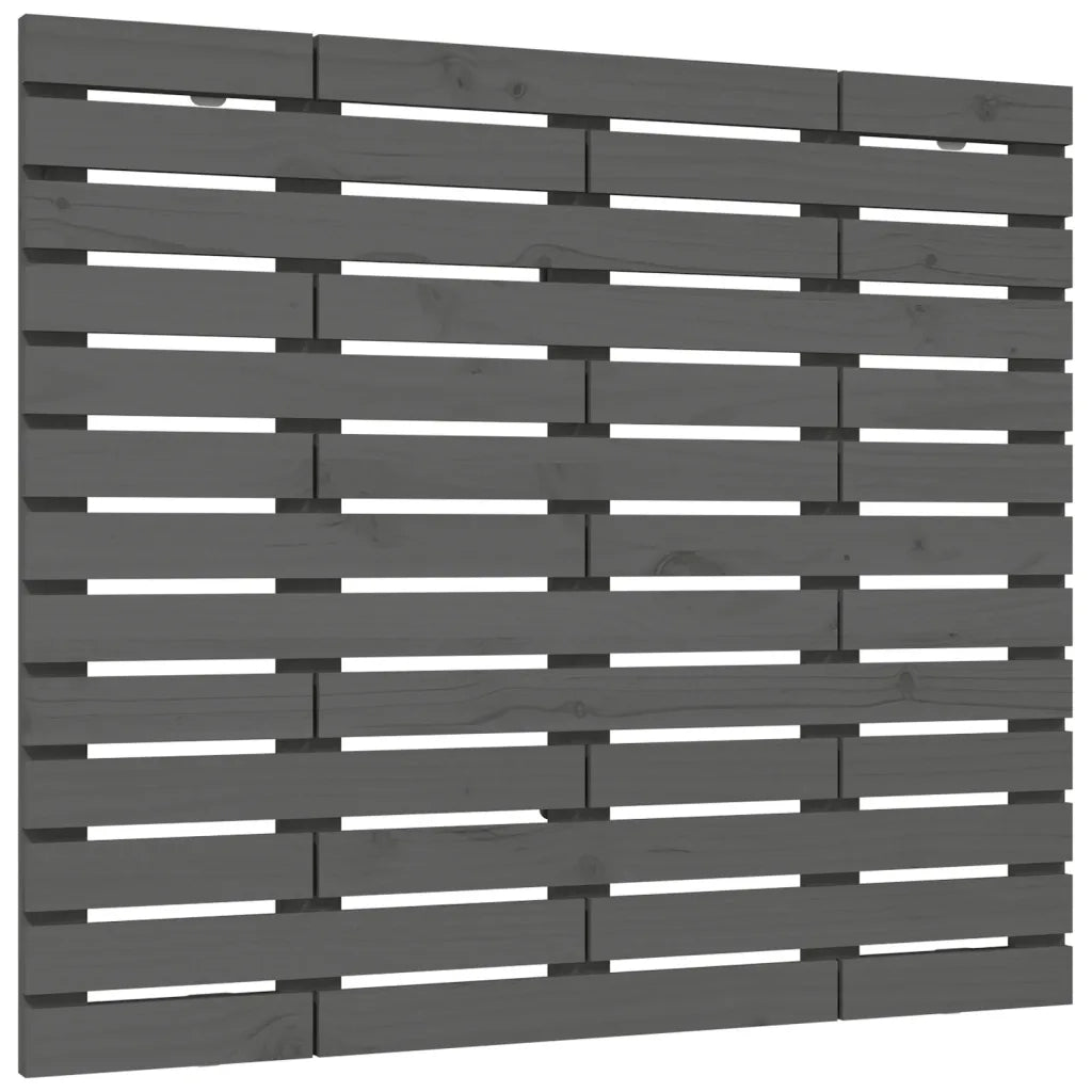 Testiera da Parete Grigia 106x3x91,5 cm Legno Massello di Pino 824665