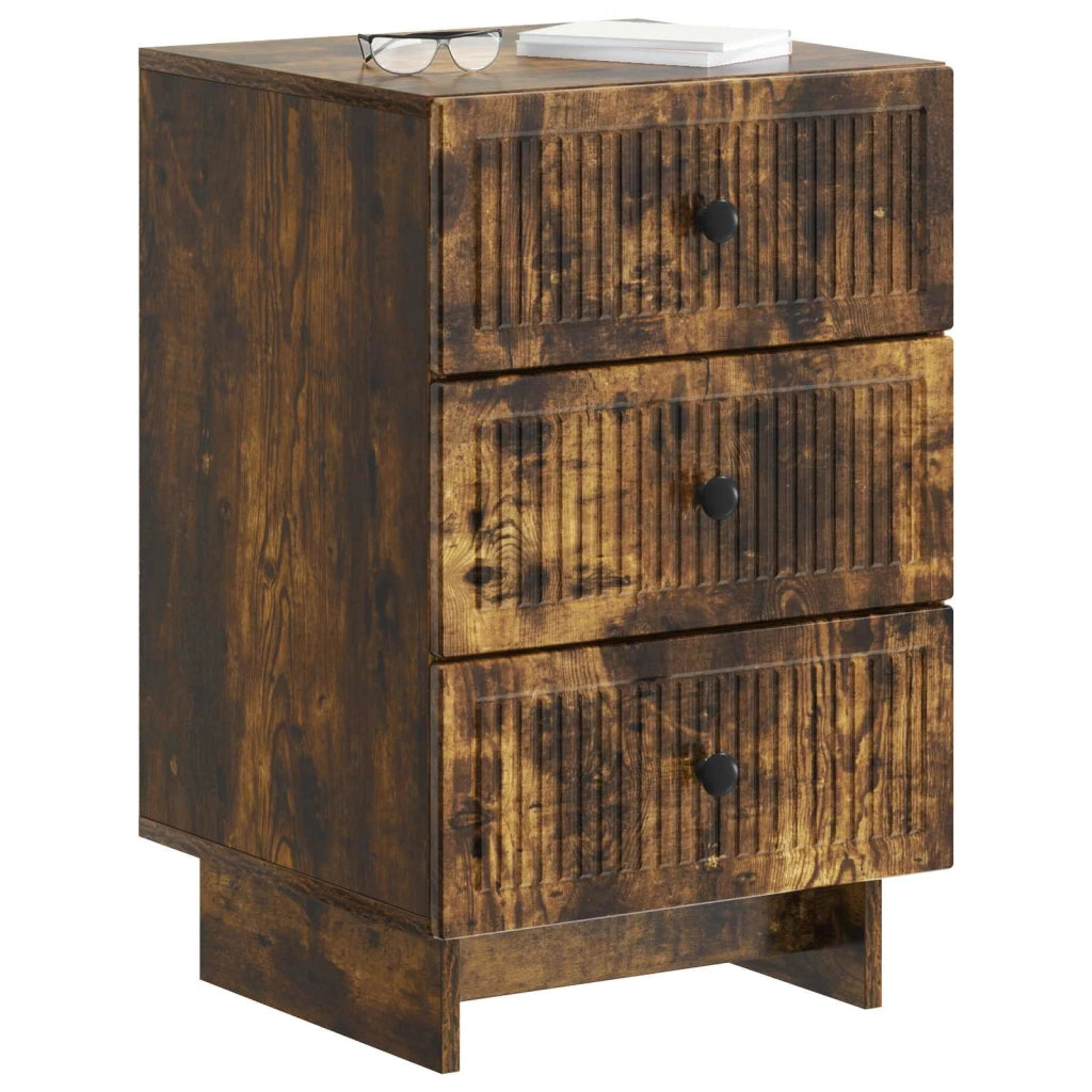 Armadio da Notte con cassetto Rovere Fumo 43 x 41 x 66,5 cm 893870