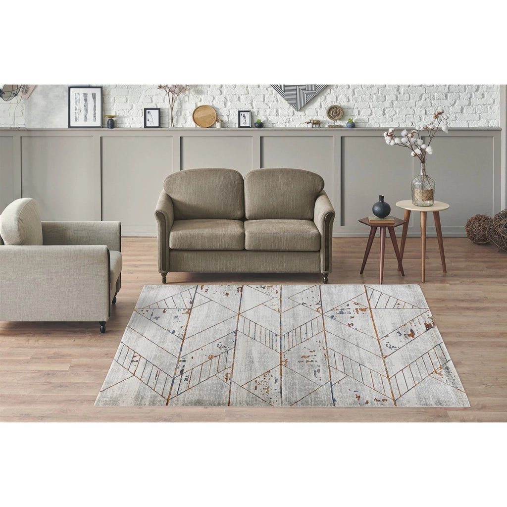 Tappeto moderno Lorin 300 con motivo geometrico astratto