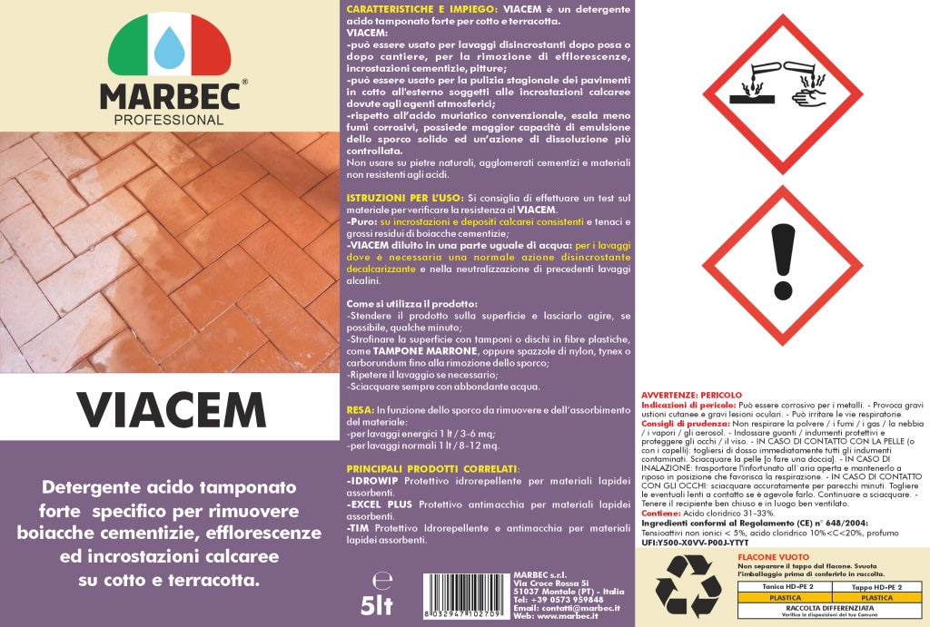 Acido tamponato VIACEM   5LTx4Pz