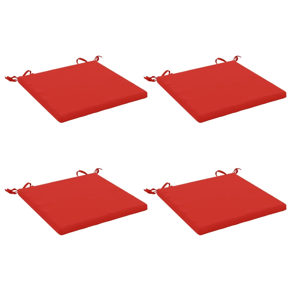 Cuscini per Sedia in 4 Pezzi SOEST 4 pz 100% Poliestere Rosso 944349