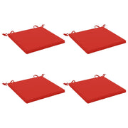 Cuscini per Sedia in 4 Pezzi SOEST 4 pz 100% Poliestere Rosso 944349