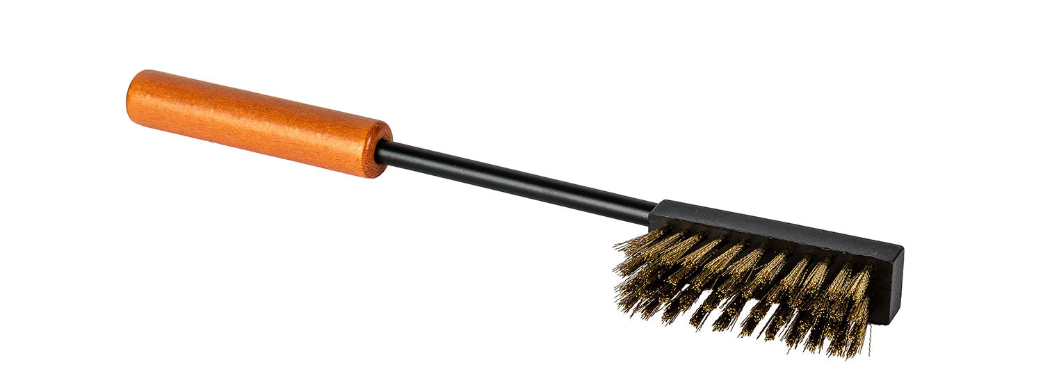 Spazzola in Acciaio Corpo in Ferro con Manico Grigio Martellato