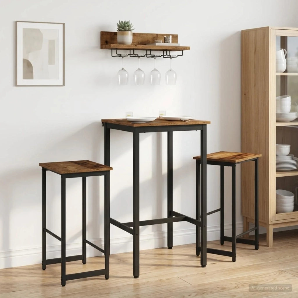 Sgabello da bar 2 pcs Legno antico 40 x 32 x 64 cm 8006190