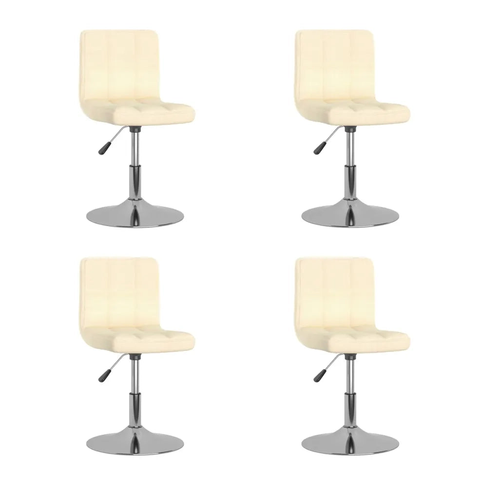 Sedie da Pranzo Girevoli 4 pz Crema in Tessuto cod mxl 17446