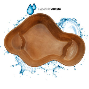 Laghetto in vetroresina modello bahamas perle d'acqua cm 238x168x50 litri 900