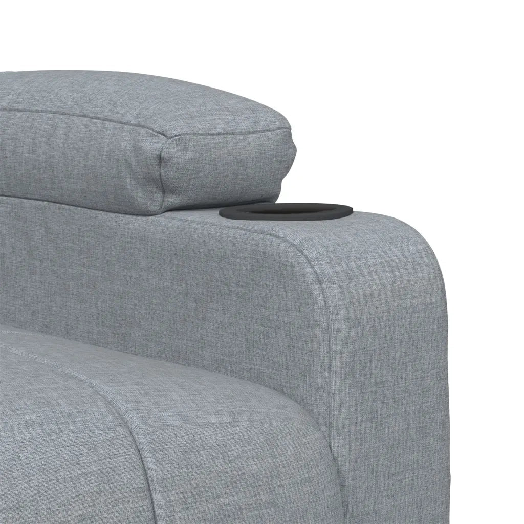 Poltrona Elettrica Reclinabile Grigio Chiaro in Tessuto 3098815