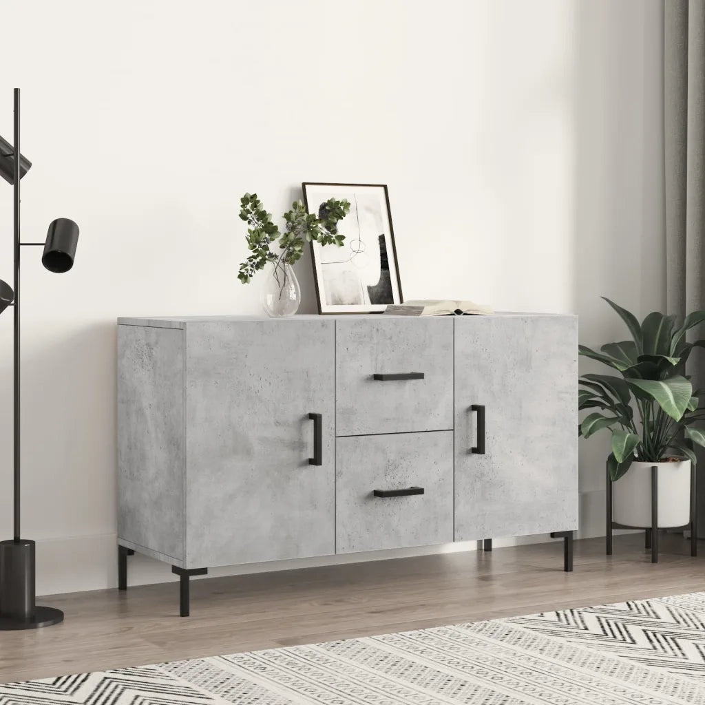 Credenza-Buffet-Armadio da cucina Grigio Cemento 100x36x60 cm in Legno Multistrato 314448