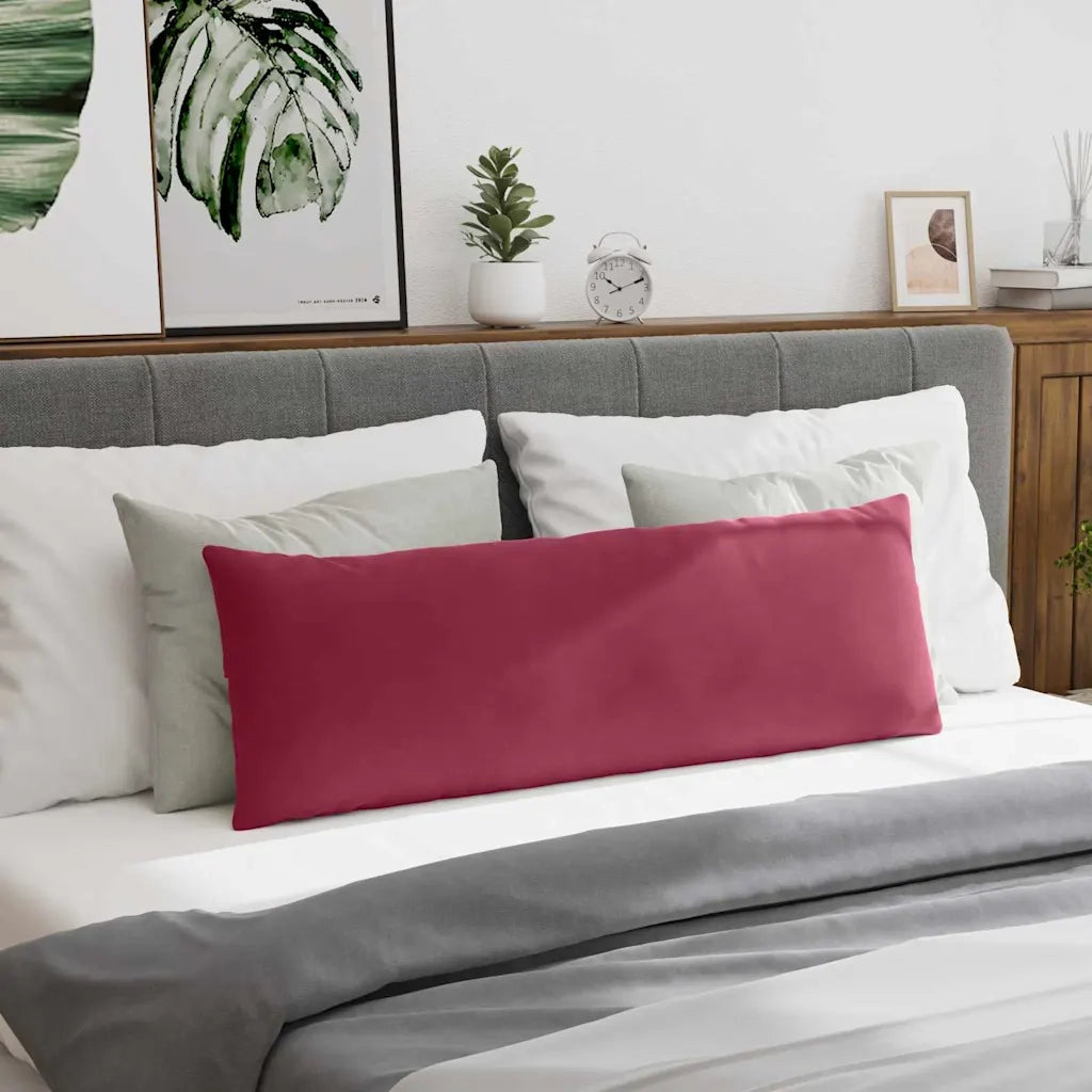 Cuscini da Divano 2 pz | Cuscini per sedie Rosso Vino 120 x 40 cm Tessuto in Cords