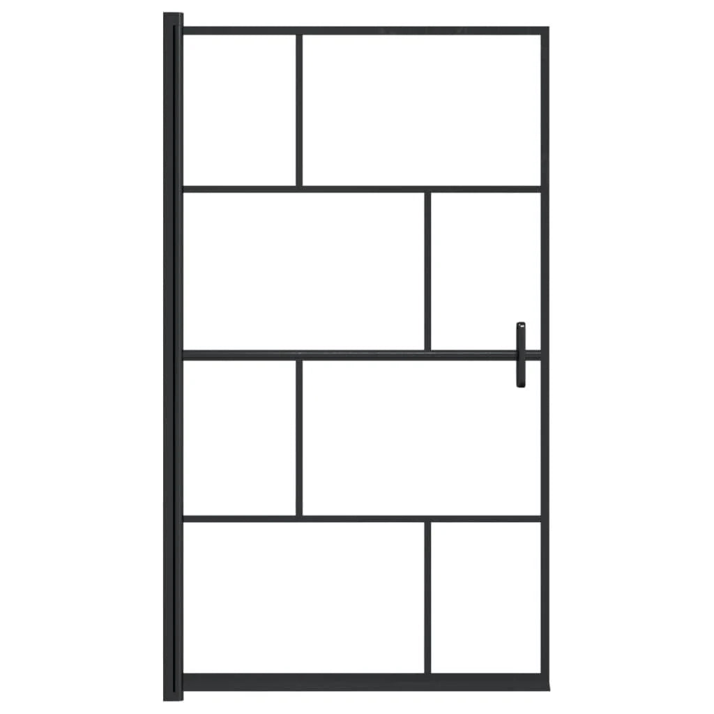Box doccia parete divisoria per vasca parete divisoria per doccia box doccia per vasca accessorio per il bagno arredamento per la casa ESG 80 x 140 cm nero 02_0002022
