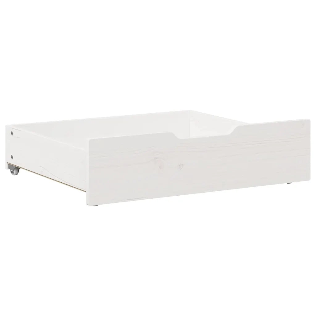 Cassettoni da Letto 2 pz Bianchi 65x55x17 cm in Legno di Pino 850936