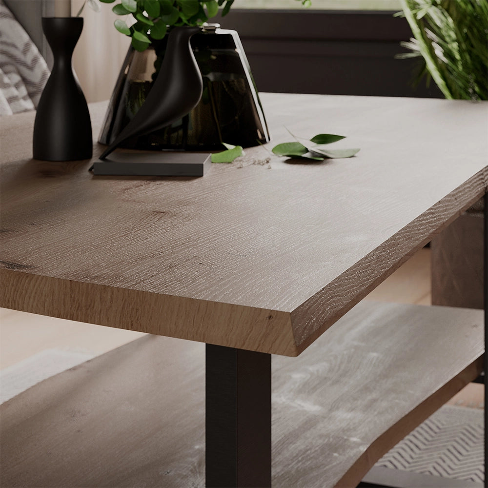 Vicco Tavolino da salotto Artigiano 100 x 60 cm , con ripiano