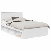 Letto matrimoniale | Letto per adulti | Struttura del letto Bianco 120 x 200 cm Legno multistrato